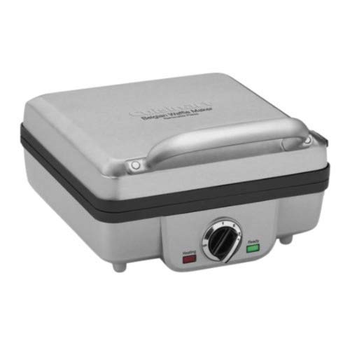 Cuisinart WAF-300P1 4-Slice Belgian Waffle Maker with Pancake Plates, Heavy Duty Small Brush, and 8-Inch Nylon Tongs Bundle (3 Items) - JOY2ESpree