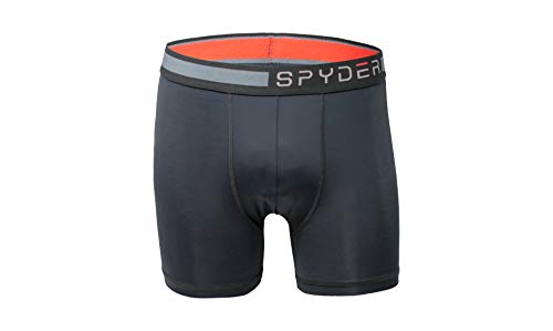 Spyder Mens Boxer Briefs Performance Sports Compression Shorts Athletic Mens Underwear - Mens Boxers Brief - 3 Pack for Men