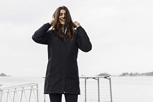 Helly-Hansen Womens Aden Insulated Waterproof Windproof Breathable Long Length Packable Hood Rain Coat Jacket