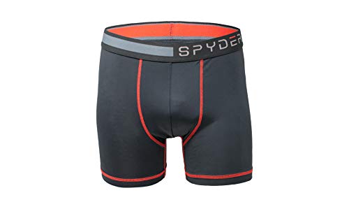 Spyder Mens Boxer Briefs Performance Sports Compression Shorts Athletic Mens Underwear - Mens Boxers Brief - 3 Pack for Men