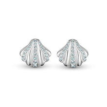 
                        
                          画像をギャラリービューアに読み込む, SWAROVSKI Women's Shell Jewelry Collection, Rhodium Finish, Aqua Blue Crystals - JOY2ESpree
                        
                      