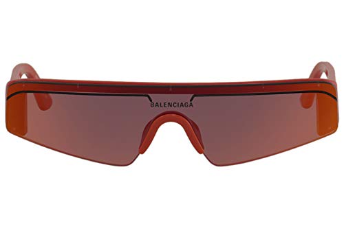 Balenciaga BB0003S Sunglasses 004 Red/Red Mirror(Double) Lens 99mm