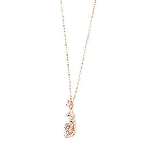 Swarovski Women's Dazzling Swan Necklace, Blue Crystals, Pink Crystals - JOY2ESpree