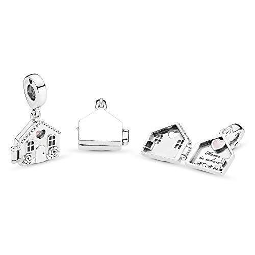 Pandora Jewelry House Silver Dangle With Pink Enamel Sterling Silver Charm - JOY2ESpree
