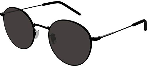Saint Laurent SL250 001 Semi Matte Black SL250 Round Sunglasses Lens Category 3