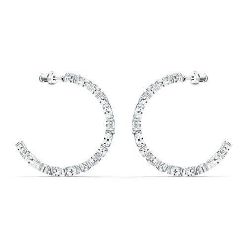 SWAROVSKI Women's Tennis Deluxe Jewelry Collection, Rhodium Finish, Rose Gold Tone Finish, Clear Crystals - JOY2ESpree