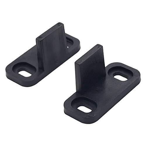 Tinmovys 4pcs Sliding Barn Door Floor Guides Floor Mount Adjustable Bottom Track Guides Black