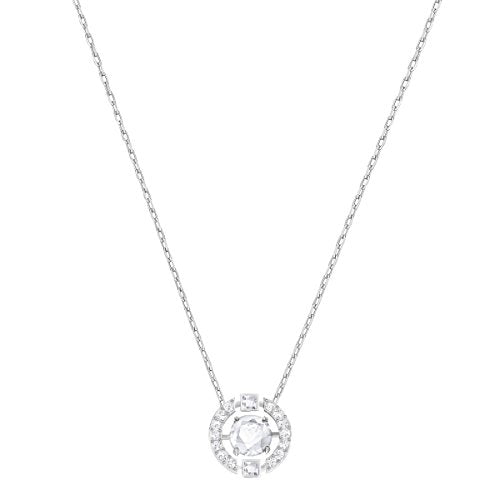 SWAROVSKI Women's Sparkling Dance Round Jewelry Collection, Rhodium Finish, Blue Crystals, Clear Crystals - JOY2ESpree
