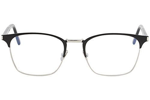 Saint Laurent SL 224 002 Black Silver Metal Square Eyeglasses 52mm