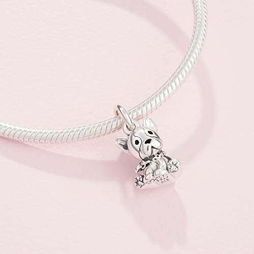 Pandora Jewelry Bulldog Puppy Dog Dangle Sterling Silver Charm - JOY2ESpree