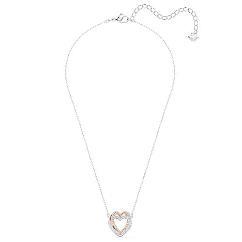 SWAROVSKI Women's Infinity Heart Jewelry Collection, Rose Gold Tone & Rhodium Finish, Clear Crystals - JOY2ESpree