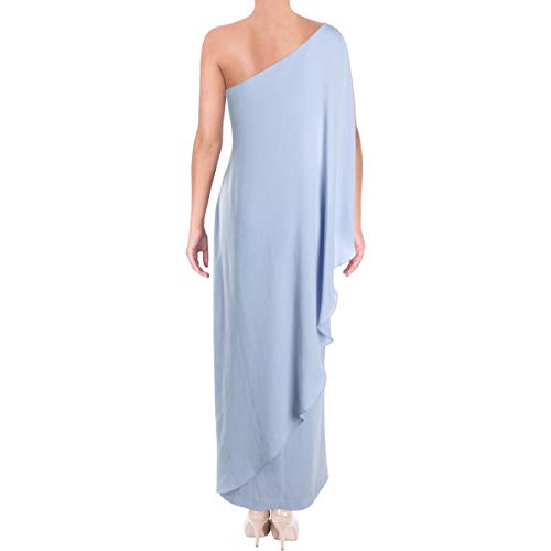 LAUREN RALPH LAUREN Womens Deannie Cape-Detail One-Shoulder Evening Dress