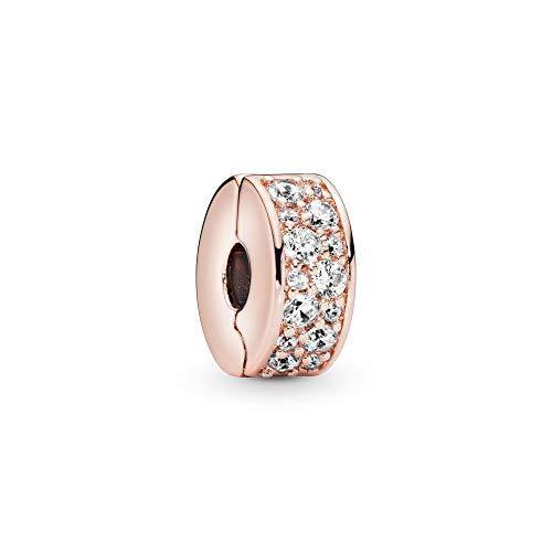 Pandora Jewelry Shining Elegance Clip Cubic Zirconia Charm in Pandora Rose - JOY2ESpree