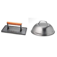 
                        
                          Muat gambar ke penampil Galeri, Cuisinart CGPR-221, Cast Iron Grill Press (Wood Handle) &amp; CMD-108 Melting Dome, 9",Stainless steel - JOY2ESpree
                        
                      
