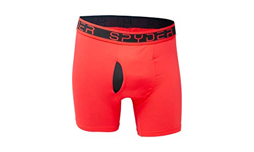 Spyder Performance Mesh Mens Boxer Briefs Sports Underwear 3 Pack W/Fly Front