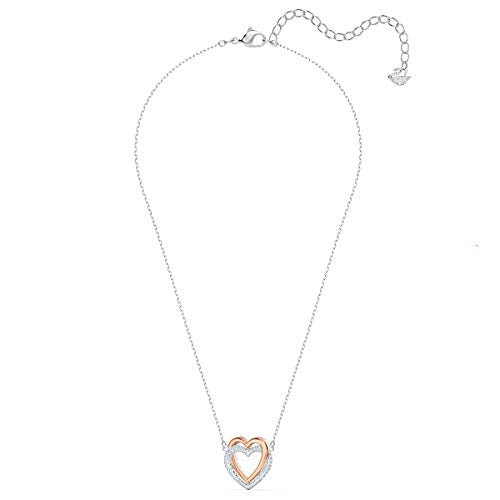 SWAROVSKI Women's Infinity Heart Jewelry Collection, Rose Gold Tone & Rhodium Finish, Clear Crystals - JOY2ESpree