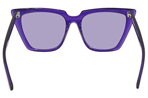 Balenciaga Everyday BB0046S 003 Sunglasses Women's Violet/Violet Lenses 55mm