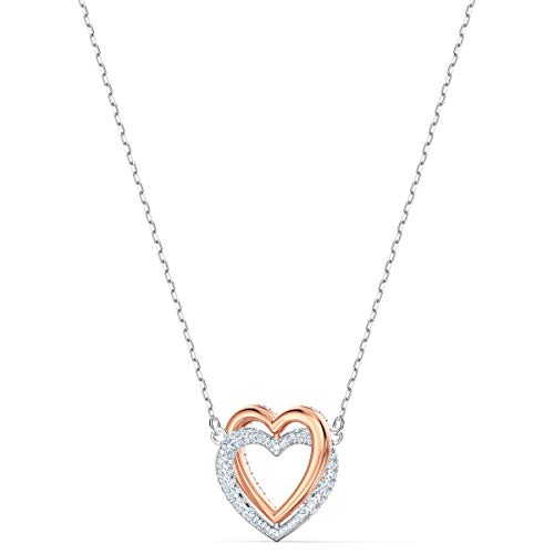 SWAROVSKI Women's Infinity Heart Jewelry Collection, Rose Gold Tone & Rhodium Finish, Clear Crystals - JOY2ESpree