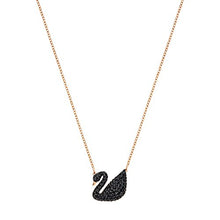 
                        
                          將圖片載入圖庫檢視器 SWAROVSKI Women's Iconic Swan Jewelry Collection, Rose Gold Tone Finish, Black Crystals - JOY2ESpree
                        
                      