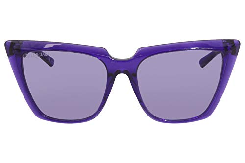 Balenciaga Everyday BB0046S 003 Sunglasses Women's Violet/Violet Lenses 55mm