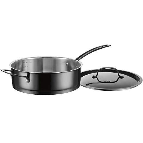 CUISINART MSS-8 Mica Shine Stainless Cookware Set, 8 Piece, Black - JOY2ESpree