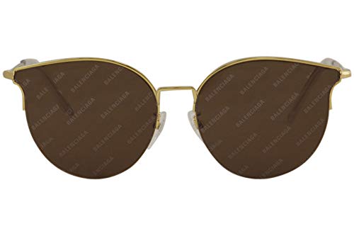 Balenciaga BB0021SK Sunglasses 005 Gold/Brown Mirror Lens 61 mm