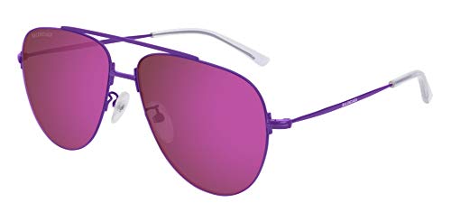Balenciaga BB0013S Sunglasses 003 Violet/Violet Mirror(Double) Lens 59 mm