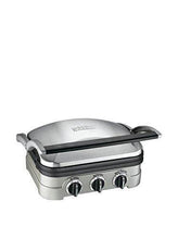 
                        
                          Muat gambar ke penampil Galeri, Cuisinart GR-4NP1 5-in-1 Griddler, 13.5"(L) x 11.5"(W) x 7.12"(H), Silver With Silver/Black Dials - JOY2ESpree
                        
                      