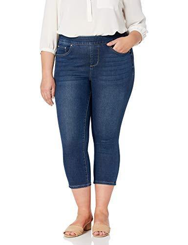 Jag Jeans Women's Plus Size Maya Skinny Pull on Crop Jean
