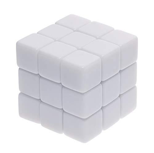 Shapenty 16MM White Acrylic Uniform Blank Dice Cubes for Classroom Board Games - JOY2ESpree