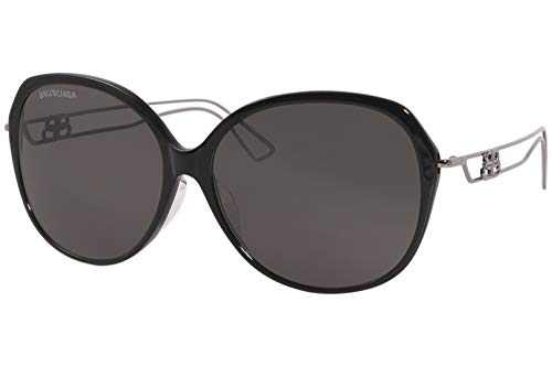 Sunglasses Women's Black-Silver/Grey Lens Butterfly