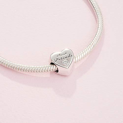 Pandora Jewelry Friendship Heart Cubic Zirconia Charm in Sterling Silver - JOY2ESpree