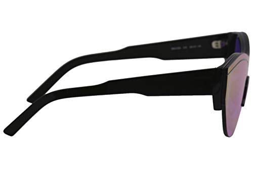Balenciaga BB0004S Sunglasses 002 Black/Pink Mirror(Double) Lens 99 mm
