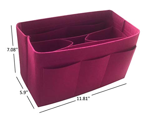 Felt Tote Bag Organizer Insert with Pockets, Handbag Purse Shaper, fits Neverfull, Speedy, Longchamp, etc.