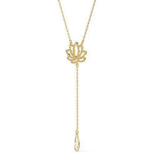 
                        
                          Load image into Gallery viewer, SWAROVSKI Women's Symbolic Lotus Necklace, White, Gold-tone plated - JOY2ESpree
                        
                      