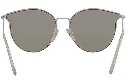 Balenciaga BB0021SK Sunglasses 006 White/Grey Mirror Lens 61 mm