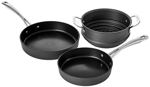 Cuisinart Conical Hard Anodized Cookware Set, Medium, Black - JOY2ESpree