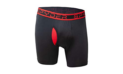 Spyder Performance Mesh Mens Boxer Briefs Sports Underwear 3 Pack W/Fly Front