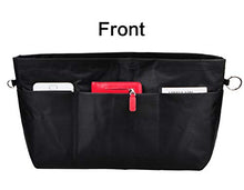 
                        
                          Cargar imagen en el visor de la galería, Vercord Purse Organizer Insert Bag Tote Handbags Pocketbook Inserts Organizers Zipper 11 Pockets Black Medium
                        
                      