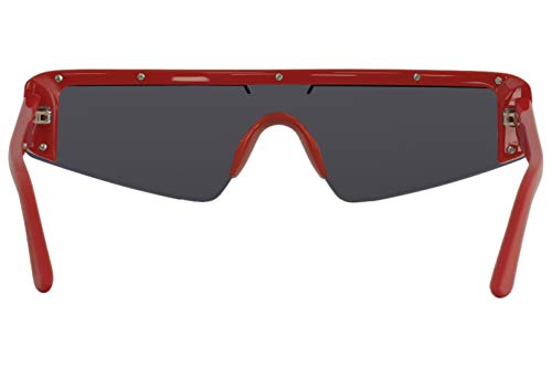 Balenciaga BB0003S Sunglasses 004 Red/Red Mirror(Double) Lens 99mm