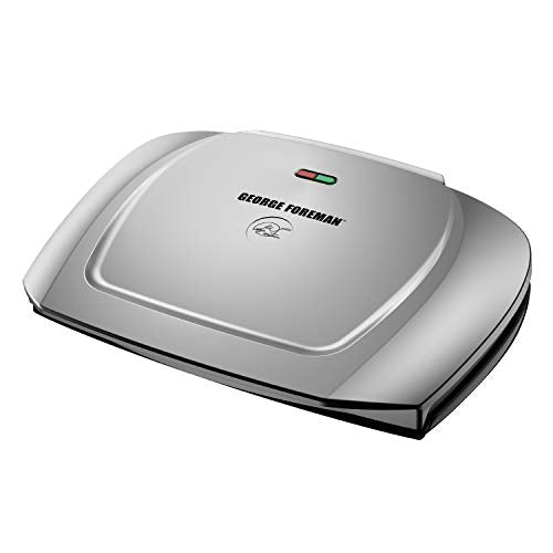 George Foreman 9-Serving Basic Plate Electric Grill and Panini Press, 144-Square-Inch, Platinum, GR2144P - JOY2ESpree