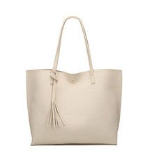 
                        
                          將圖片載入圖庫檢視器 Women's Soft Faux Leather Tote Shoulder Bag from Dreubea, Big Capacity Tassel Handbag
                        
                      
