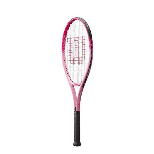 Wilson Burn Pink Junior Tennis Racquet Bundled with a Advantage II Racquet Holder and a Can of Pink Tennis Balls - JOY2ESpree