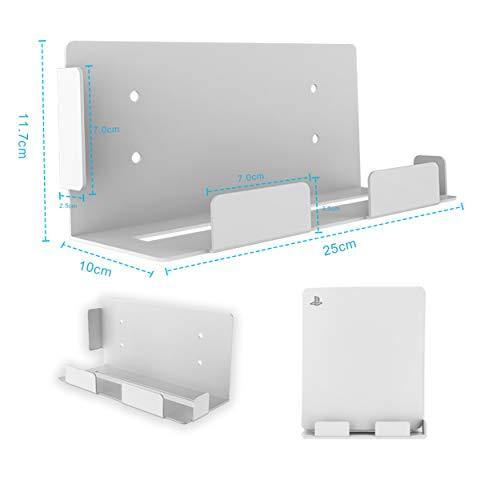 PlayStation 5 Wall Mount Bracket/Rack/Holder for PS5, Wall Mounting White Stand for PlayStation 5 Console - JOY2ESpree