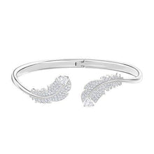 
                        
                          Load image into Gallery viewer, SWAROVSKI Women's Nice Bangle Bracelet Collection, Rhodium Finish, Clear Crystals - JOY2ESpree
                        
                      