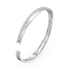 
                        
                          Load image into Gallery viewer, SWAROVSKI Women's Twist Rows Bracelet Collection, Rhodium Finish, Clear Crystals - JOY2ESpree
                        
                      