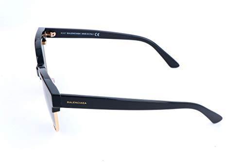 Balenciaga BA0127 Dark Grey/Yellow Gold/Smoke Flash Lens One Size