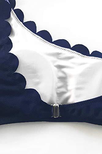CUPSHE Women's Solid Wavy Edge One-Shoulder Bikini Set Rain of Petals - JOY2ESpree