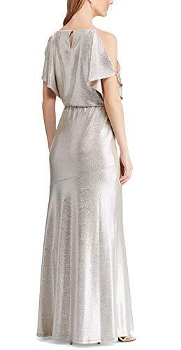 LAUREN RALPH LAUREN Womens Zelder Metallic Blouson Evening Dress - JOY2ESpree