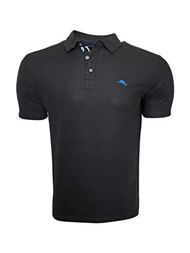 Tommy Bahama Men's Polo Shirt 5 O'Clock Floral ST225159 Cotton/Polyester Blend Black - JOY2ESpree